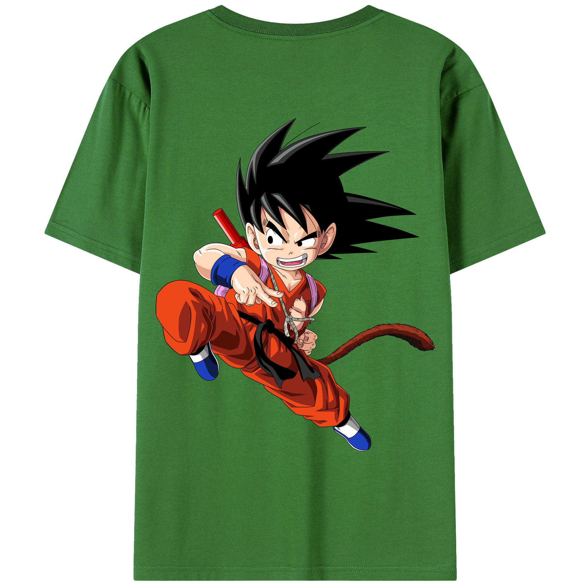 （画像用） ドラゴンボール 孫悟空（そん ごくう）Son Goku カカロット DRAGON BALL Kakarotto レディース半袖Tシャツ(バックプリント)